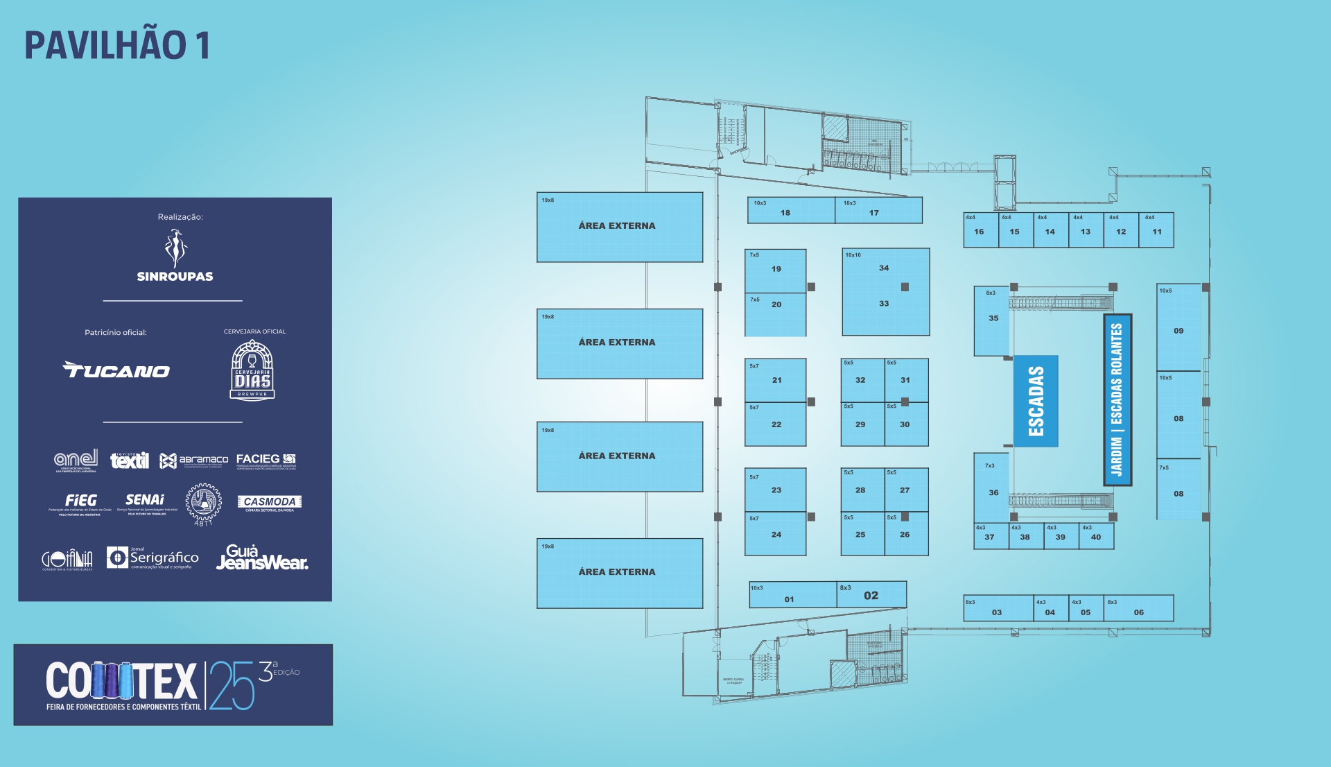 Mapa da Feira COMTEX 1 pavilhao1